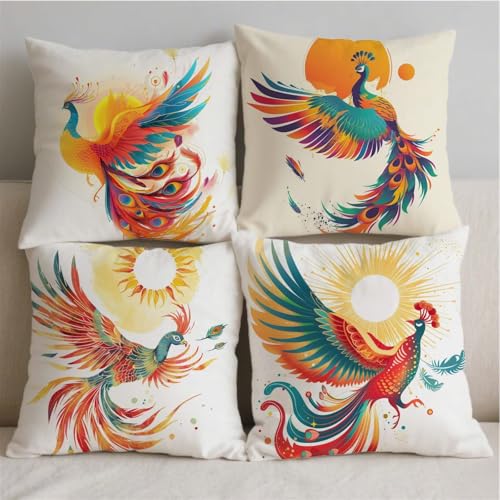 Housse coussin 80x80cm imperméable en lin chic effet double face - 3
