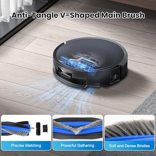 24 Pcs Replacement Parts for Ecovacs Deebot T50 Max Pro Omni/T50 Pro Omni/T50 Max/T50 Pro/T50 Omni Robot Vacuum, Include 1 Main Brush, 6 Dust Bag, 4 Filter, 6 Side Brush, 6 Mop Pad and 1 Cleaning Tool