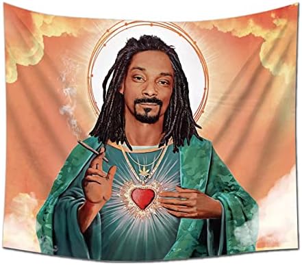 EWRITN Hip-hop Rapper Poster Home Decor Snoop Dogg Tapestry,Funny Tapestries Hanging Dorm Party Backdrop Decorations Home Decorations for Living Room Bedroom(59.1 x 51.2 in)