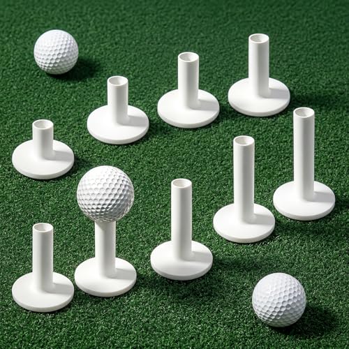 Rubber Golf Tees for Mats - Golf Tees for Indoor Simulators Driving Range and Outdoor Golf Practice on Hitting Mat- Durable and Stable Golf Mat Tee for Beginners or Golfers - 9 Mixed Sizes Rubber Tees