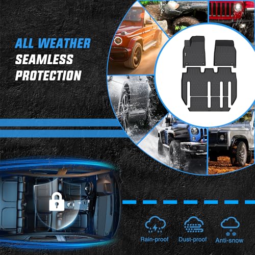 Image of Nilight TPE Floor Mats for Tesla Model X 7 Seat 2022 2023 2024 2025 2026