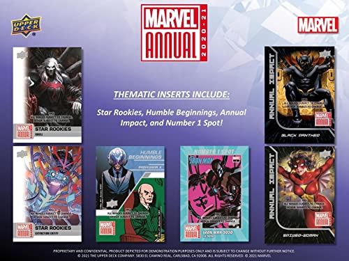 Marvel Annual Hobby Box (Upper Deck 2020/21) 16 Packs Per Box, 5 Cards Per Pack #TOP5