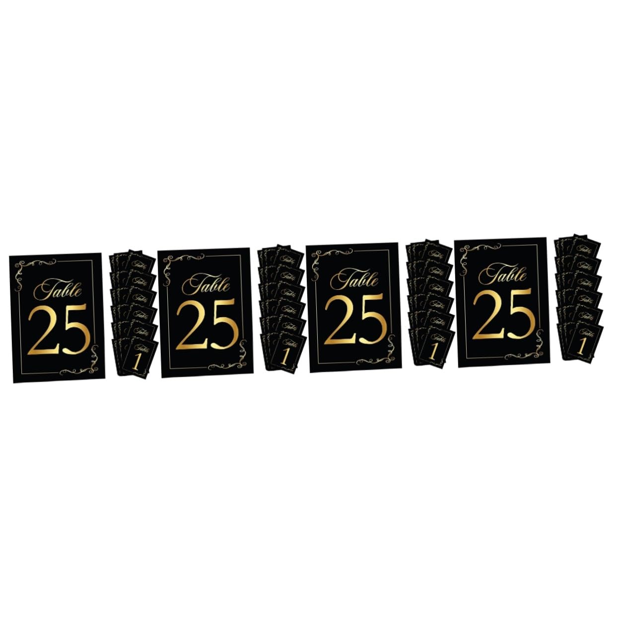 4 Sätze Tischkarten Aus Doppelseitige Platzkarten Mit Goldener Prägung Für Hochzeiten Und Feiern Tischnummern Für Besondere Anlässe 30 Stück * 4