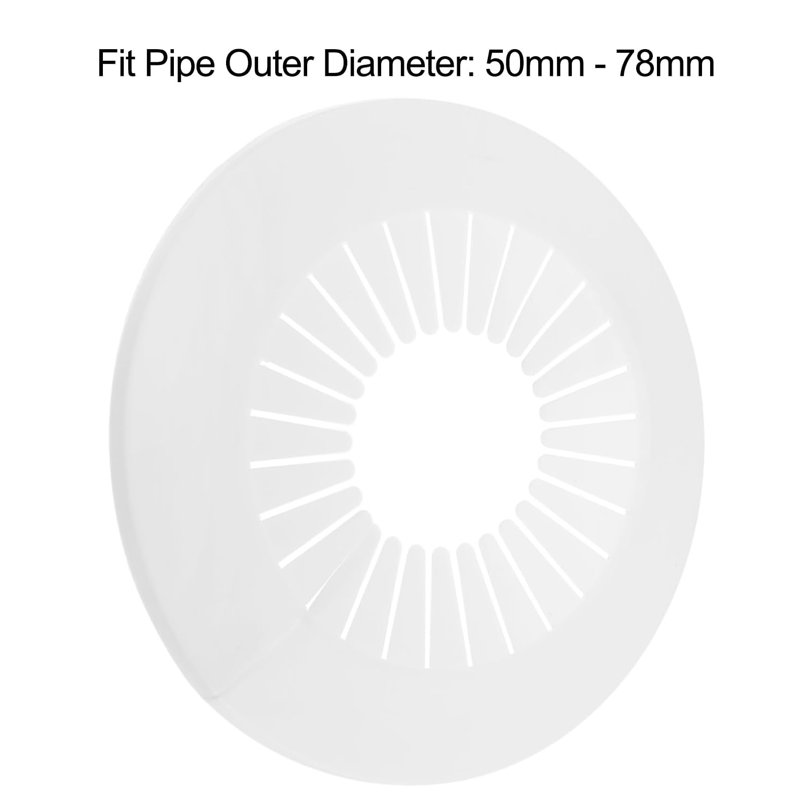 TOP-VIGOR 2pcs 50mm-78mm Pipe Cover Decoration, PP Plastic Escutcheon Pipe Collar for Water Pipe Drain Line - Image 3