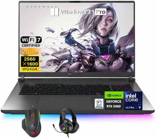 Image of ASUS ROG Strix G18 RTX 5060 Gaming AI Laptop, 18 inch WQXGA 240Hz 3ms 100% DCI-P3 Nebula Display, 24-Core Intel Ultra 9 275HX, 32 GB DDR5 RAM, 1 TB SSD, 4-Zone RGB Backlit KB, Wi-Fi 7, Windows 11 Pro
