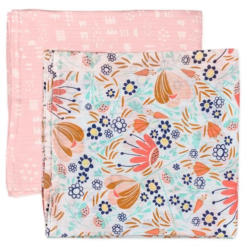 Image of HonestBaby Baby 100% Organic Cotton Swaddle Receiving Blankets (2 Pack)