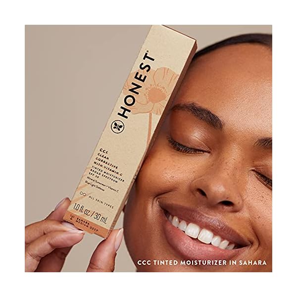 Honest-Beauty-Clean-Corrective-with-Vitamin-C-Tinted-Moisturizer-Broad-Spectrum-SPF-30-Medium-VEGAN-6-in-1-Multitasker-Chemical-Sunscreen-Free-Dermatologist-Tested-1oz-Packaging-may-vary Honest Beauty CCC Clean Corrective with Vitamin C Tinted Moisturizer | Mineral SPF 30 | Vegan + Cruelty Free | Sahara Medium Deep, 1 fl oz