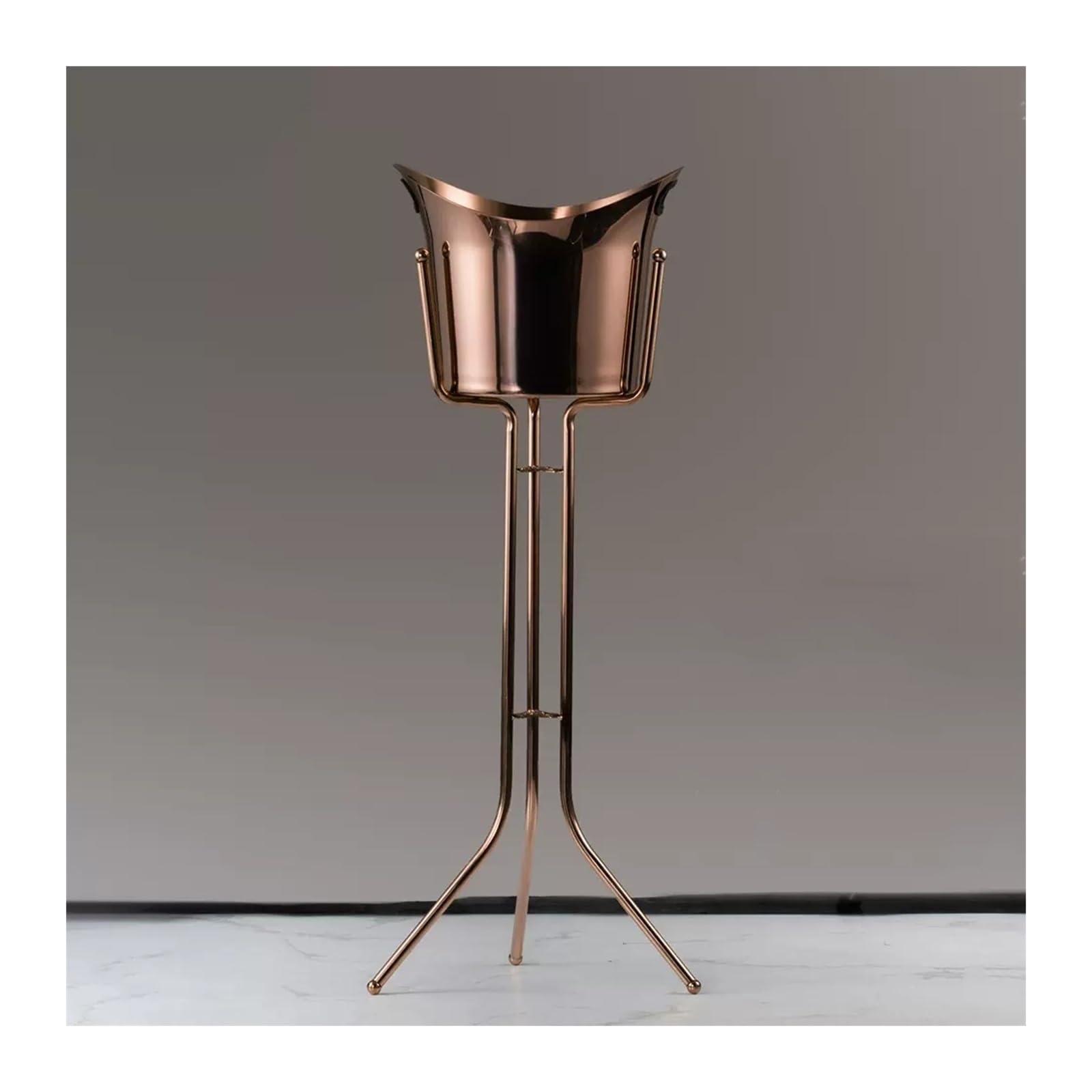 Cubitera de Acero Inoxidable para champán con Soporte, Enfriador de Vino de pie, cubitera para Fiestas, Eventos, Uso Interior y Exterior.