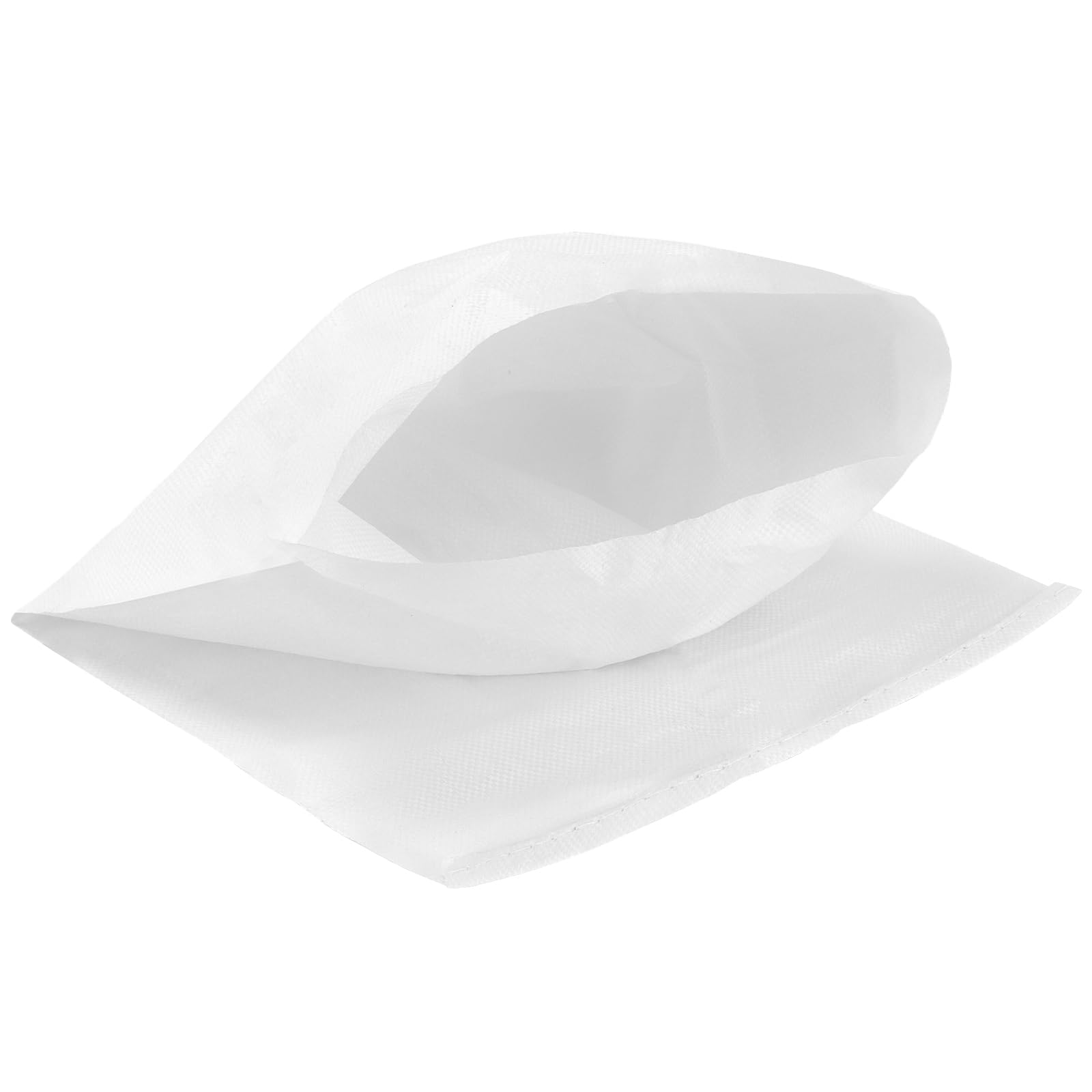 FUNSUEI Lot de 60 Sac a gravats Blancs, 45 x 77 cm, Sac de Sable Vide avec Cordon de Serrage en polypropylène à remplir