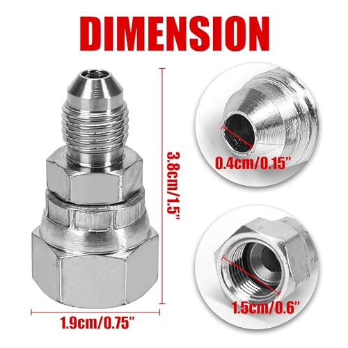 Image of Replacement 6504-04-06 Hydraulic Fitting 1 /4 inch Male JIC X 3 /8 inch Female JIC Swivel Carbon Steel