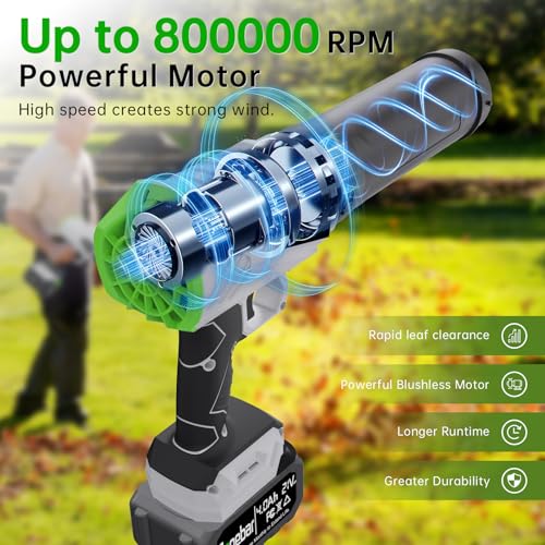 Upgrade Leaf Blower Cordless,Jonebar Electric Leaf Blower with Battery and Charger,21V 4.0 - image 2