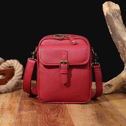 Collaboraten1 Crossbody Leather Bag, Collaborateam Urvashi Collaboration Tojoyride Shoulder Bags for Women, Built in Wallet(Red)2