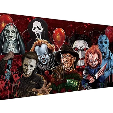 Halloween Paint by Numbers for Adults, Horror Large Paint by Number Kits for Beginner, Color Oil Painting Acrylic on Canvas Paints Without Frame for Home Wall Decor（16x24 Inch） Cover