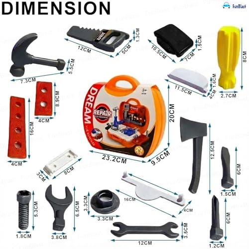 Image of FunBlast Tool Kit Set Toy for Kids, Set of 29 Pcs; Little Engineer Tool Kit Toys, Pretend Play Toys for Boys, Role Play Toys for Toddlers, Learning Toy for Boys, Children (29 Pcs; Multicolor)