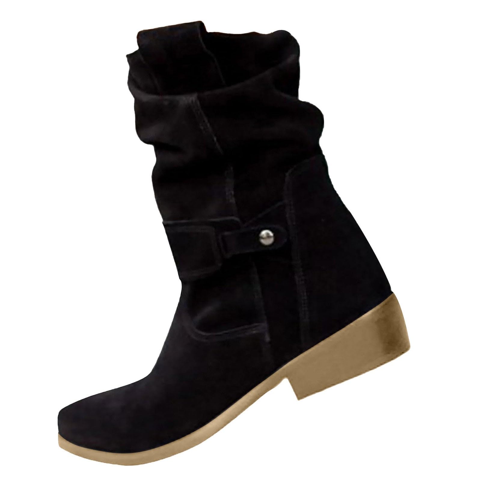 Stivali Donna Antiscivolo Stivaletti con Cerniera Comodo Eleganti Stivaletto Leggero Robusti Antivento Versatili Stivali da Pioggia Autunno Inverno Stivaletti per Neve Esterno Giardino e Trekking