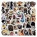 Funny Dog Meme Stickers for Adults, 50PCS Cute Dog Pet Waterproof Vinyl Stickers for Water Bottle Laptop Luggage Scrapbook Skateboard, Cool Puppy Animals Decals, Party Supplies