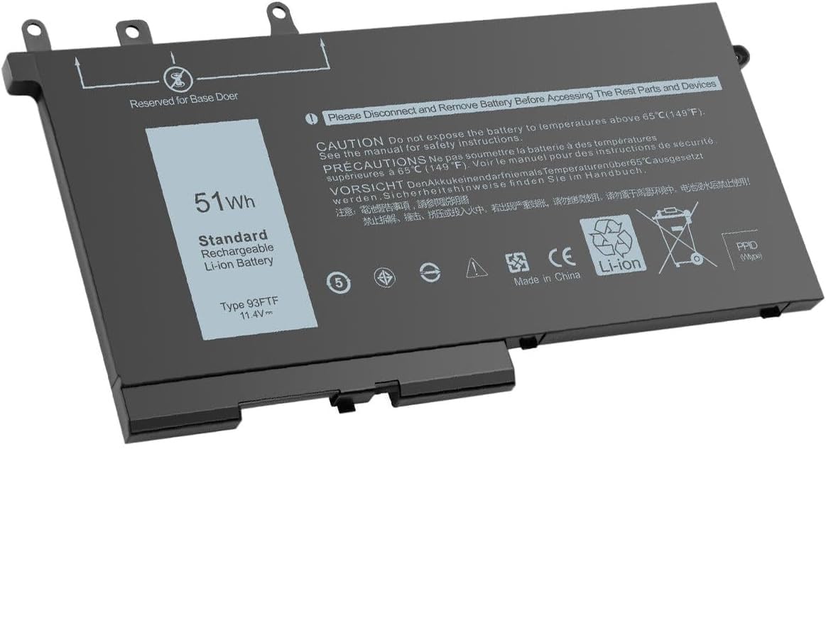 Wefly 93FTF Laptop Battery Compatible for Dell Latitude 5280 5480