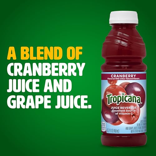 Image of Tropicana Cranberry Juice Drink, 15.2 Ounce Bottle (Pack of 12)
