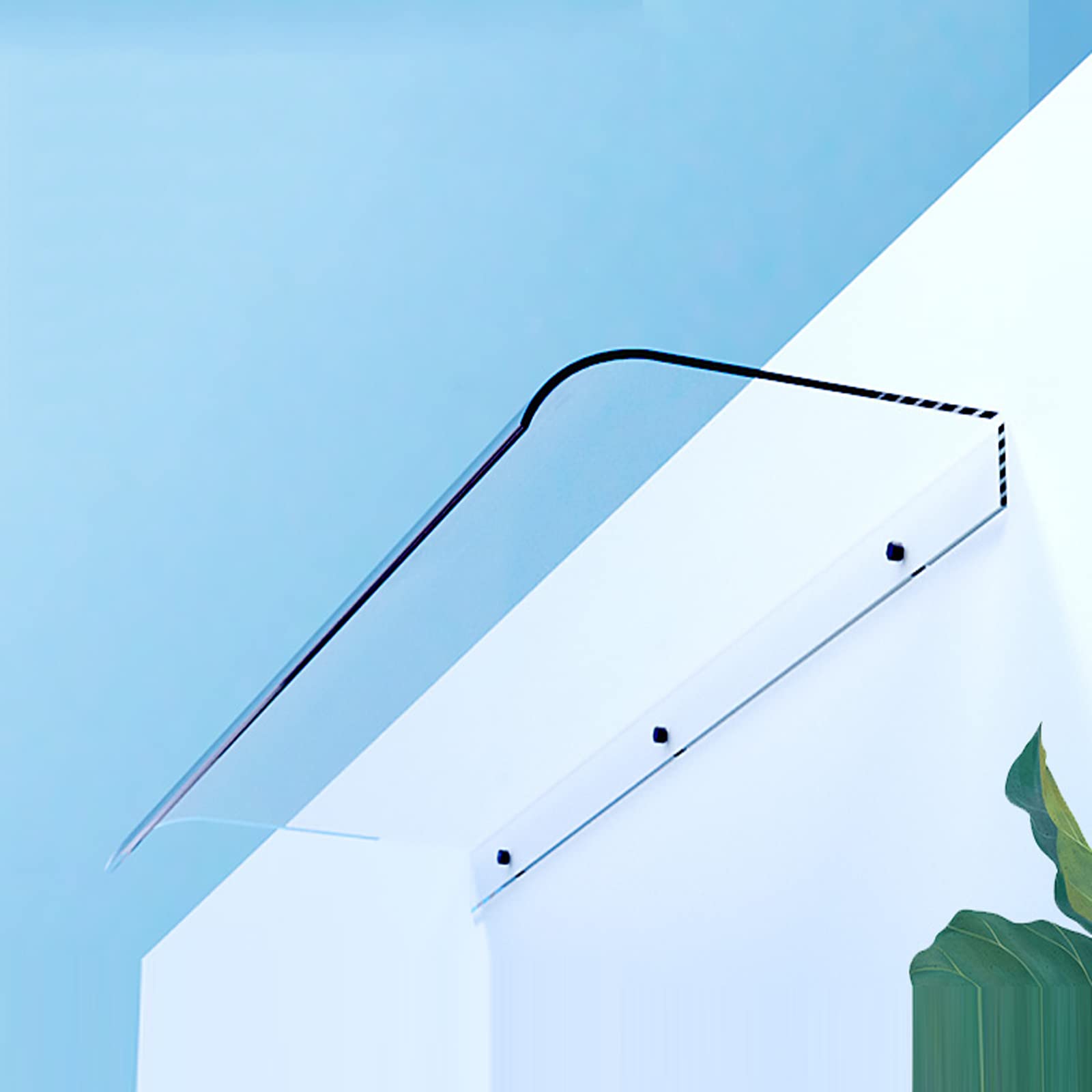 Protection contre les UV et infiltrations : auvent de porte en polycarbonate pour entrée
