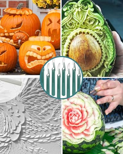 TPZORJX 10 Stücke Einweg Kunststoff Chirurgische Skalpellmesser, Einweg Skalpell Klinge, Sterilisierte Einweg Skalpelle mit Schutzkappe, einzeln verpackte Skalpelle