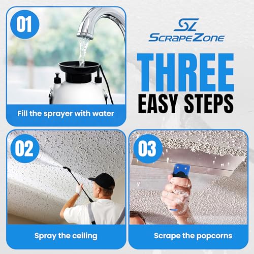 Popcorn Ceiling Scraper Kit with Sprayer