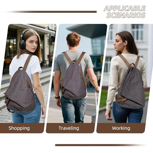 Vintage Canvas Crossbody Rucksack Daypack