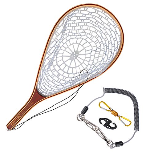 Goture Fly Fishing Landing Trout Net Catch and Release Net - Wooden Frame