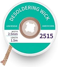 Solder Wick, Desoldering Wick with Flux No-Clean Electronic, Desoldering Braid Solder Braid Remover Desolder Soldering(Width 0.10'' Length 5')