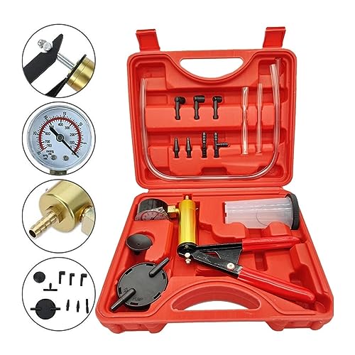 Bomba de Vacío Manual para Llenado de Frenos, Kit de Herramientas de Prueba con Manómetro para Servicio de Aire Acondicionado y Diagnóstico Automotriz miniatura 5