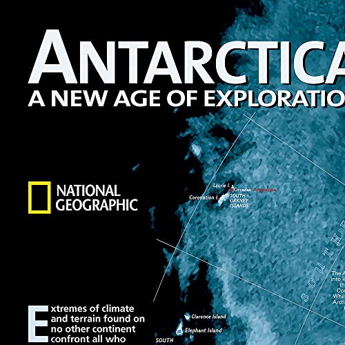 National Geographic Antarctica Satellite Wall Map (31.25 X 20.25 In): Wall Maps Continents
