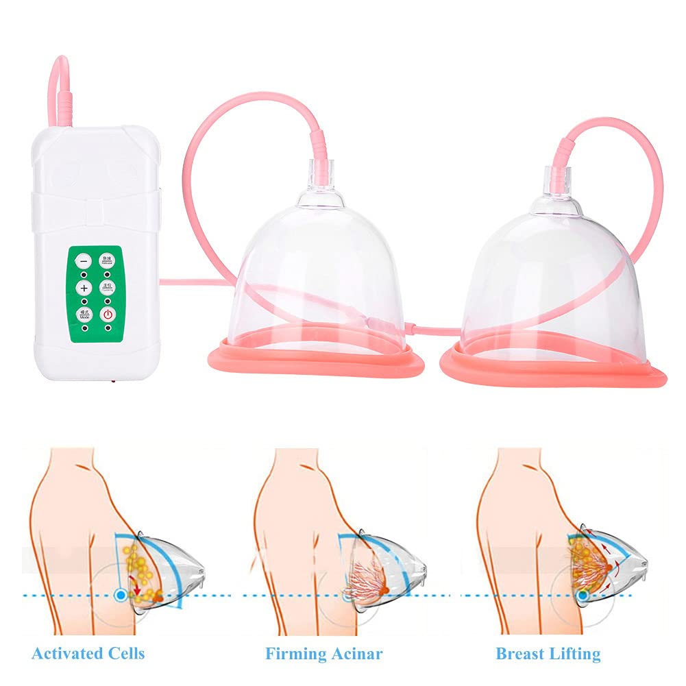 Appareil de massage de poitrine électrique, machine à expansion de poitrine, machine d'agrandissement de poitrine sous vide avec charge USB pour femme (tasse moyenne AB)