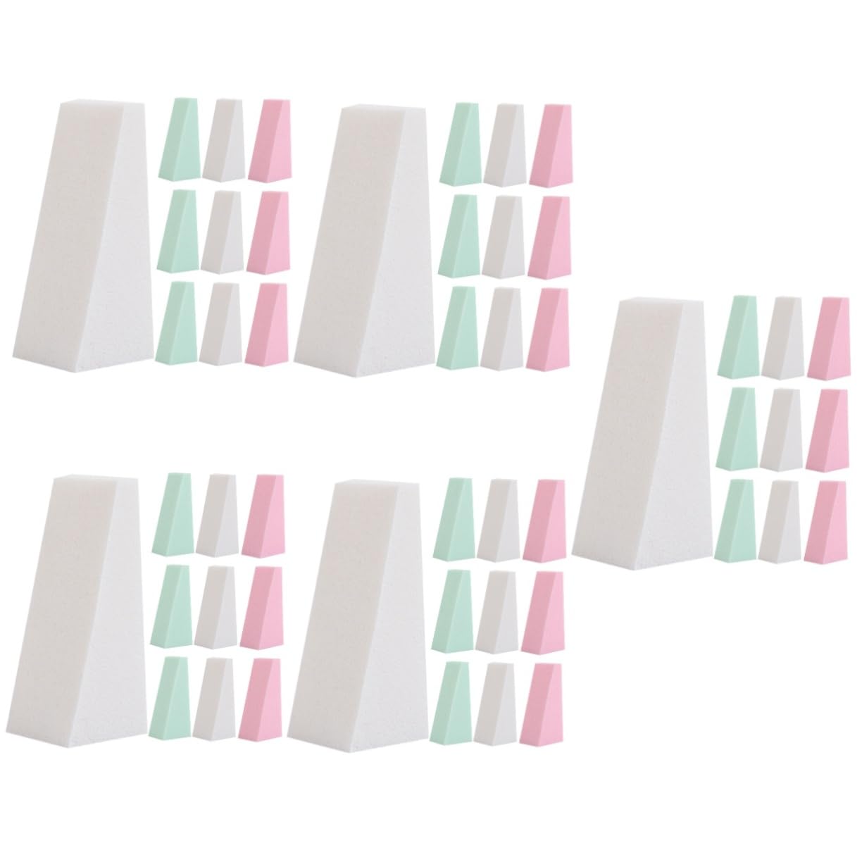 MAGICLULU 150 Pz Rifornimenti Soffio Di Spugna Spugnetta Per Fondotinta Spugna Di Bellezza Strumenti Per Manicure Trucco Verde Mini Sbuffo Triangolare Batuffolo Di Cotone Triangolo