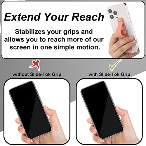 Image of Weewooday 6 Pieces Phone Grip Holder Cell Phone Grip Strap Telescopic Finger Strap Stand Universal Finger Kickstand for Most Smartphones(Pink, White,Classic)