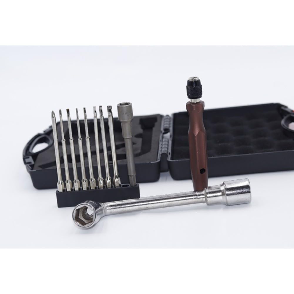 EasyByMall Kit di riparazione T60 Set di cacciaviti di precisione per lo smontaggio della manutenzione del drone con punte in lega e custodia rigida