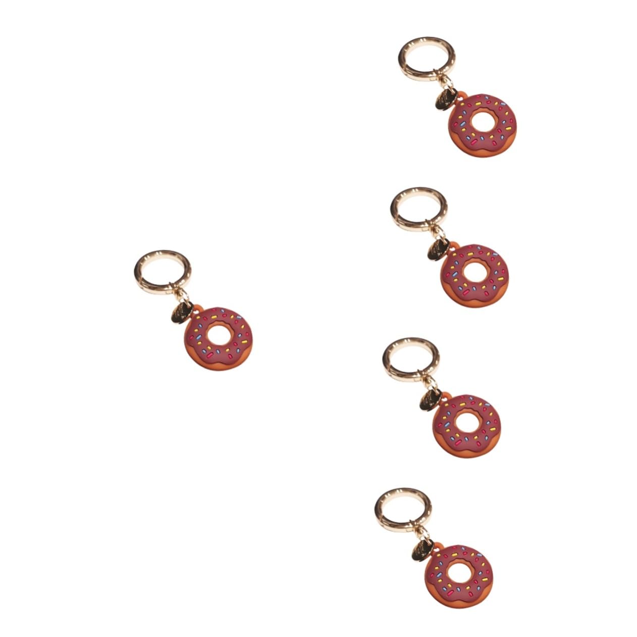 5piezas Funda Protectora De Forma De Donut Llaverito Compatible Diseño Original y Protección Antigolpes y Antirayaduras