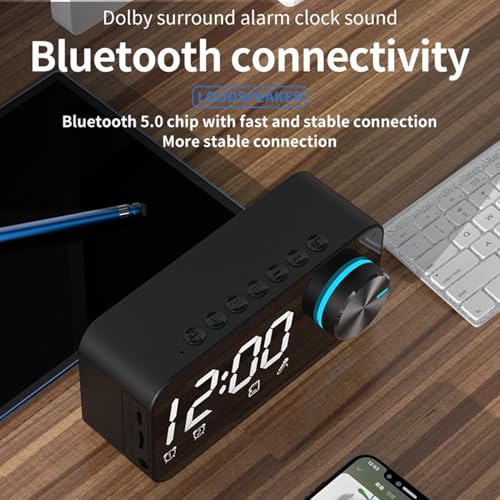 Despertadores digitales con altavoz y control táctil para un ajuste de volumen cómodo 3