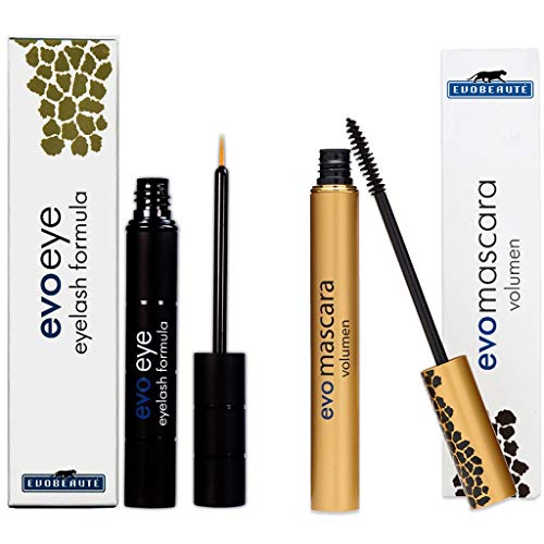 Preisvergleich Produktbild Pack EvoEye Eyelash formula + EvoMascara Volumen with hyaluronic acid
