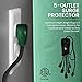 Go Green Power GG-5OCT GoGreen Power 5 Outlet Surge Protector, Black (GG-5OCT)