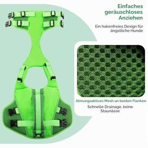 KONVINIT Schwimmweste Hund,Hundeschwimmweste,Schwimmwesten für Hunde -Dog Life Jacket für Kleine Mittel Große Hunde zum Bootfahren,Schwimmen,Surfen,Größenverstellbar mit Griff und Reflektoren