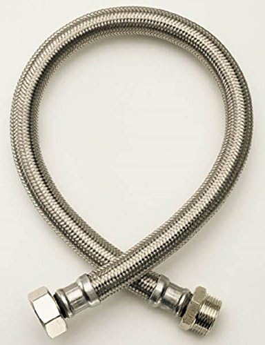 Fluidmaster B1F20 3/8" X 1/2" X 20" Braided Stainless Steel Faucet Connectors