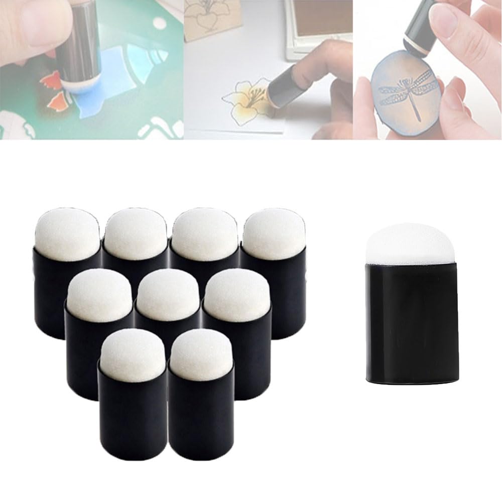 zalati Finger Drawing Sponge 10pcs Finger Cot Painting Daubers for DIY Arts Craft