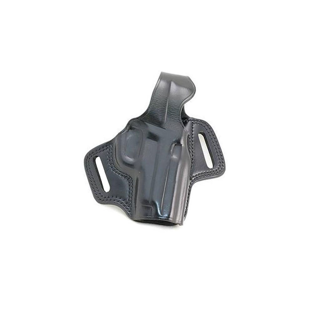 Galco Fletch High Ride Belt Holster with a pistol inserted, worn on a belt.