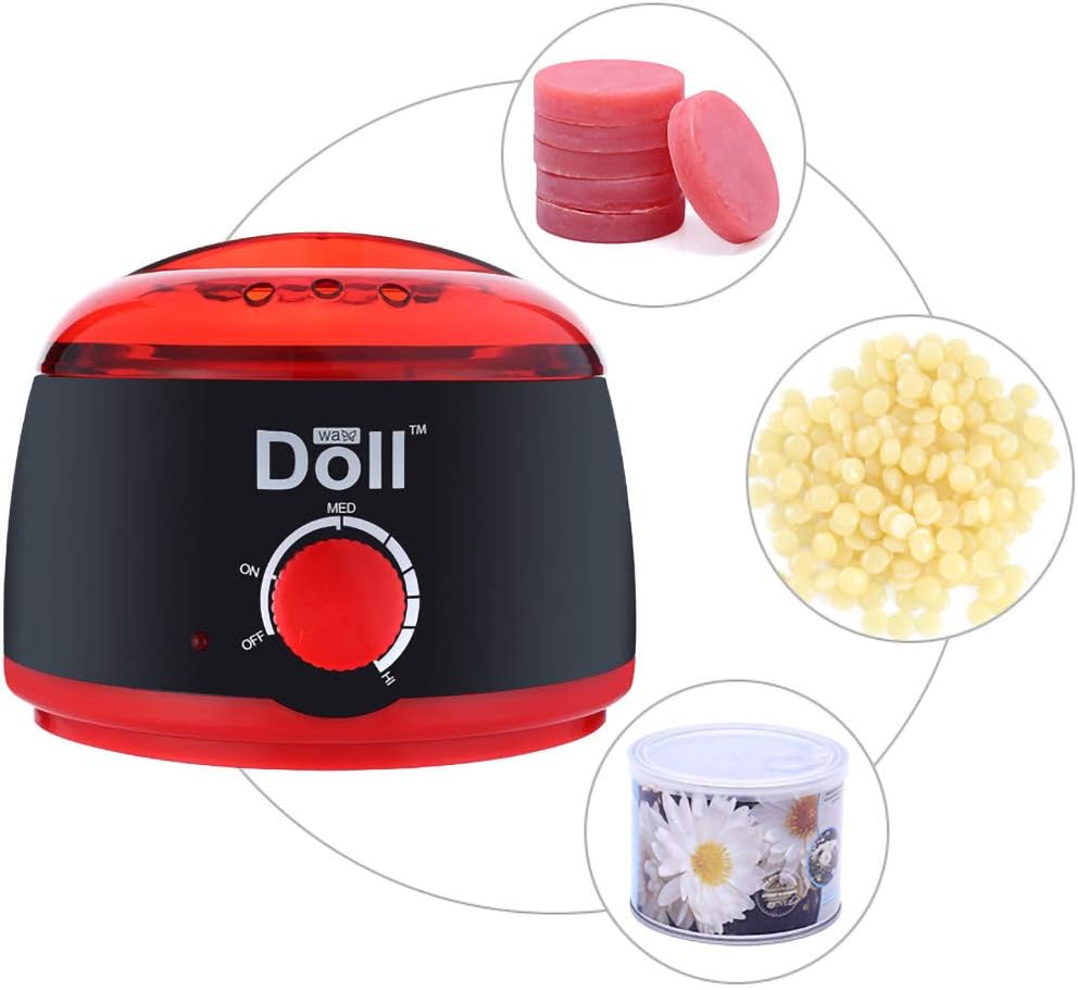 Doll Wax Mini Multi-Function Wax Machine Hair Removal Wax Special Wax Machine, Wax Heater Hair Removal Household waxing Set Ladies Men Painless, Adjustable Temperature waxing Heater (Black)