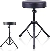 Banco Banqueta para Bateria Confortável Assento Acolchoado Almofadado Espumado e Macio, Forrado Revestido com Enchimento, Ideal para Bateristas