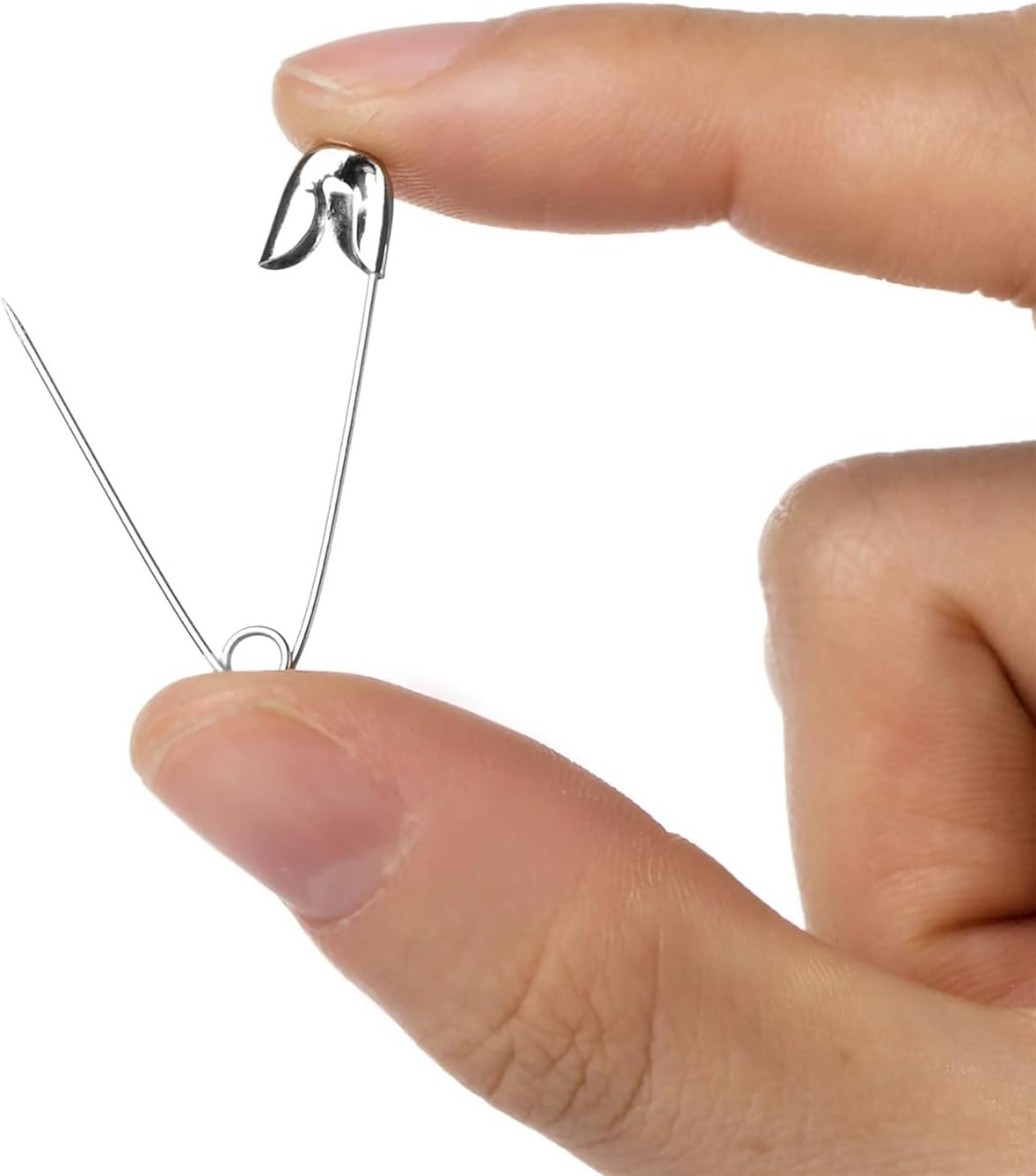 200 PCS Assorted Safety Pins,Small, Bulk, Large, for Clothe(Silver)