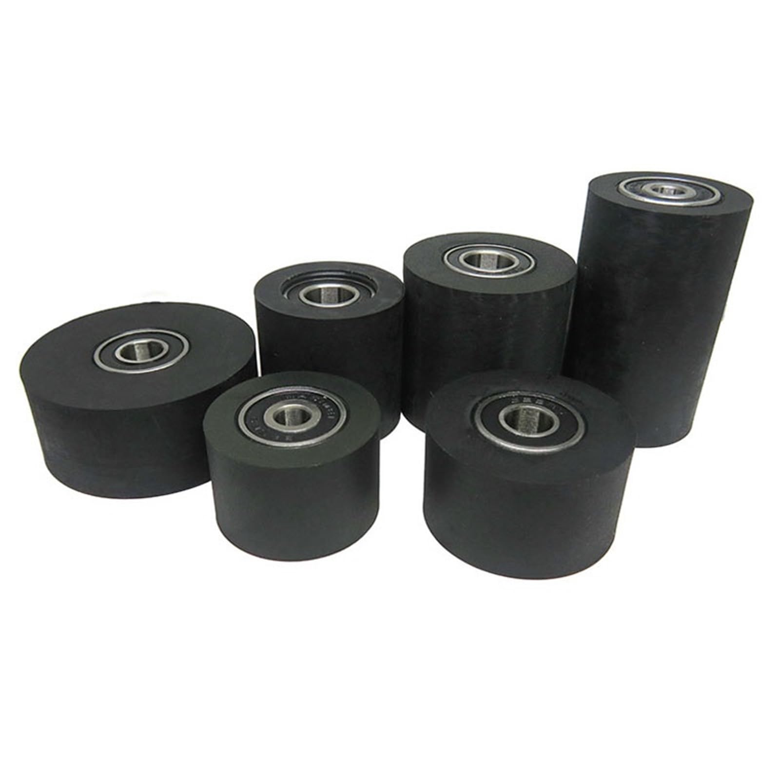 5 rodillos de doble rodamiento PUT69835-35 de poliuretano 698RS de 8 x 35 x 35 mm, rueda guía plana silenciosa (10 x 30 x 30 mm)