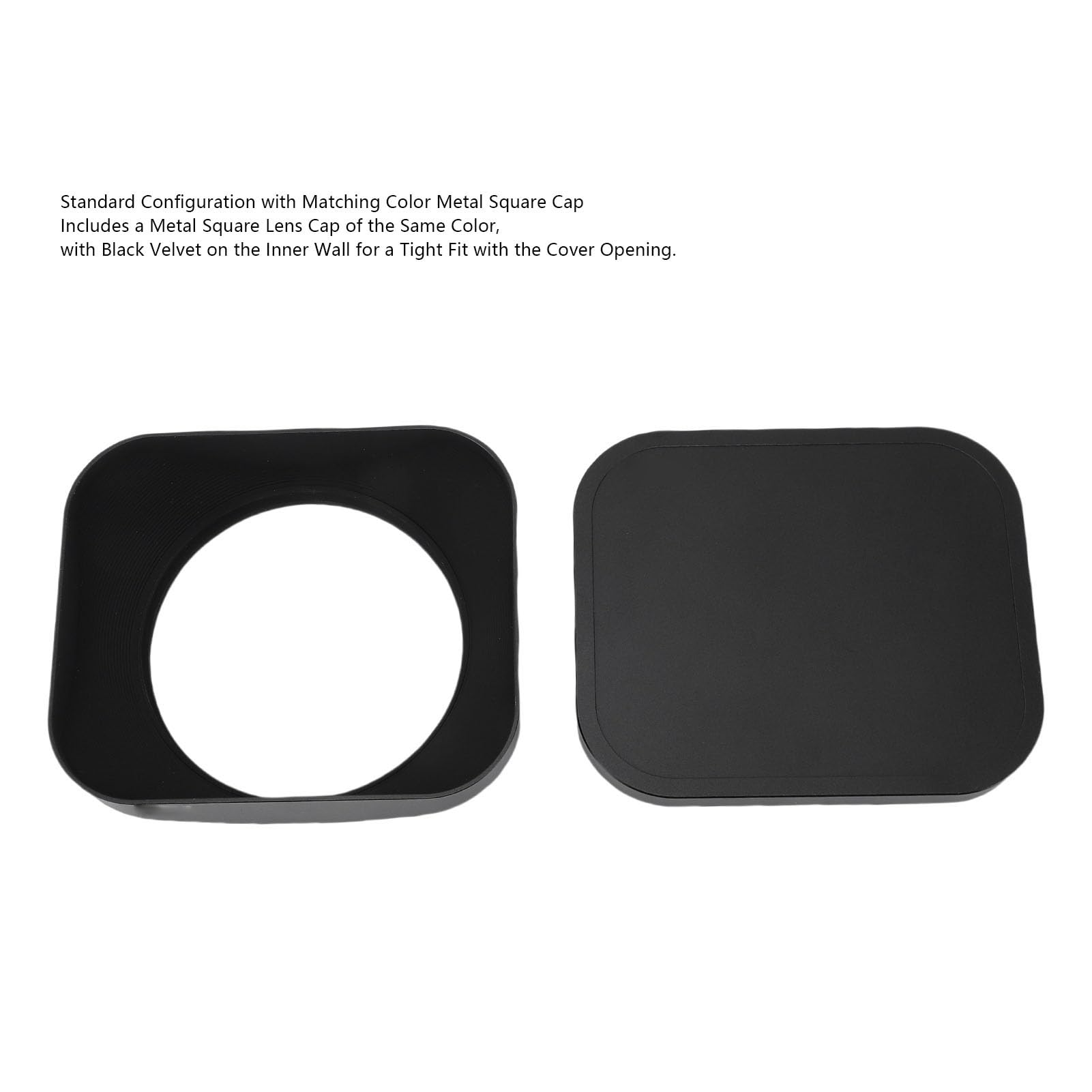 GOWENIC Paraluce da 67 Mm Avvitabile |Paralume Quadrato in Lega di Alluminio con Tappo Frontale per Fotocamera