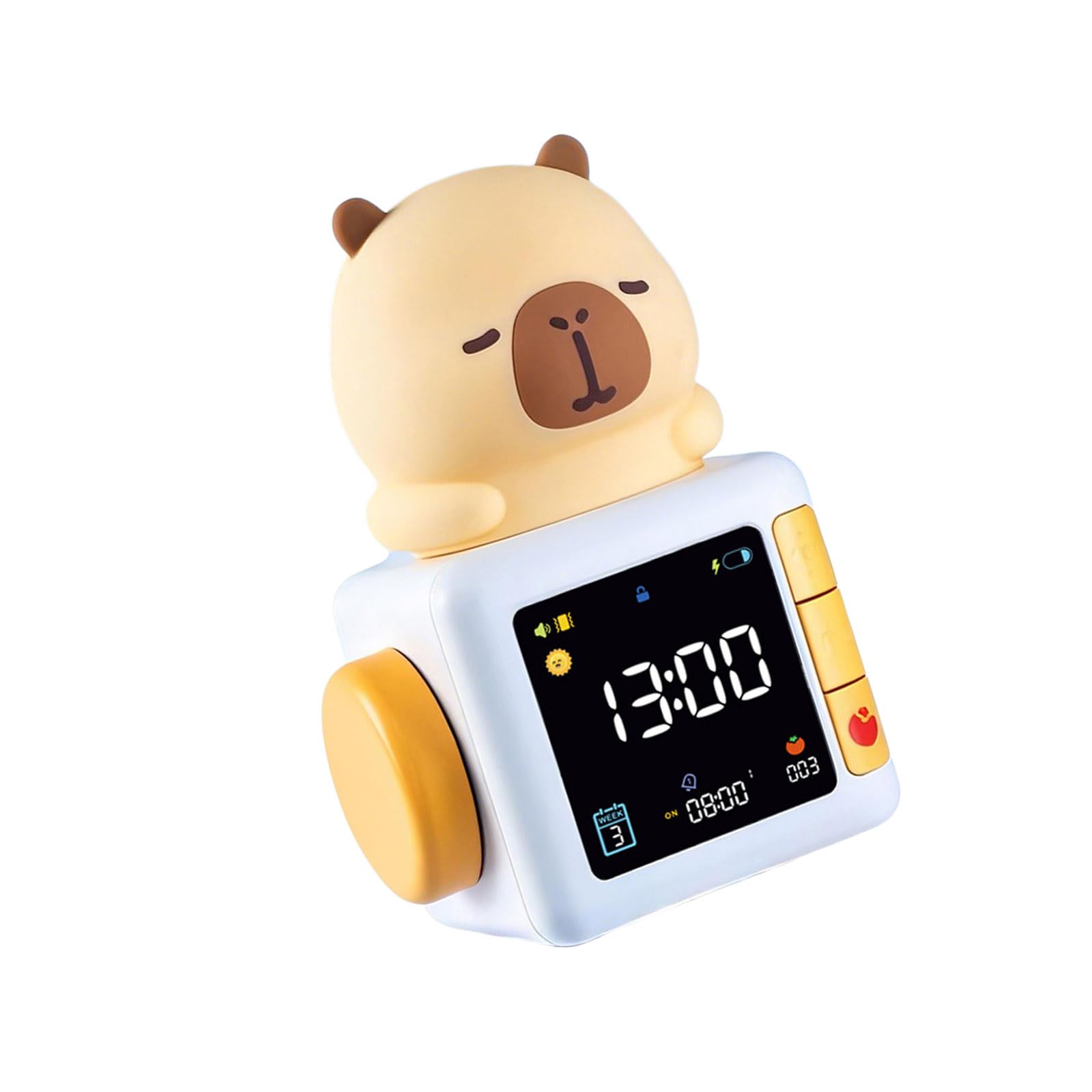 PANGBOER Sveglia Multifunzionale con Timer Pomodoro Rumori Compagno Sonno Luce Notturna Morbida per Comodino Camera da Letto Orologio con Luce Notturna