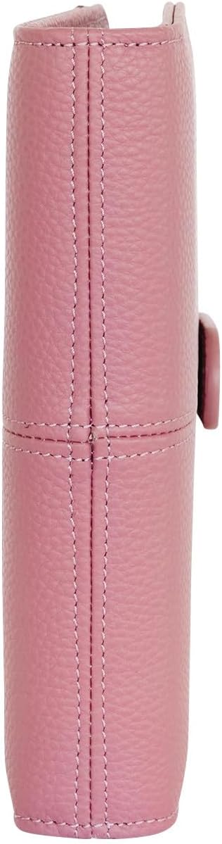 FranklinCovey - Anna Ring-Bound Binder for FranklinCovey Planners | Leather with Snap Closure (Pocket, Nostalgia Rose)