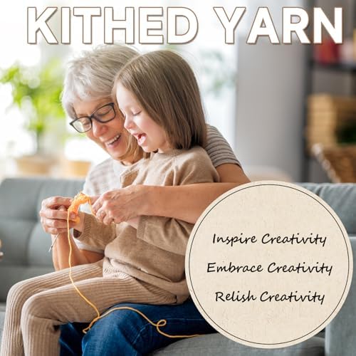 KITHED Cotton Yarn,10.5oz,526yard,3 Pack ,Soft Yarn for Crocheting and Knitting (14 Emerald Green) - 4